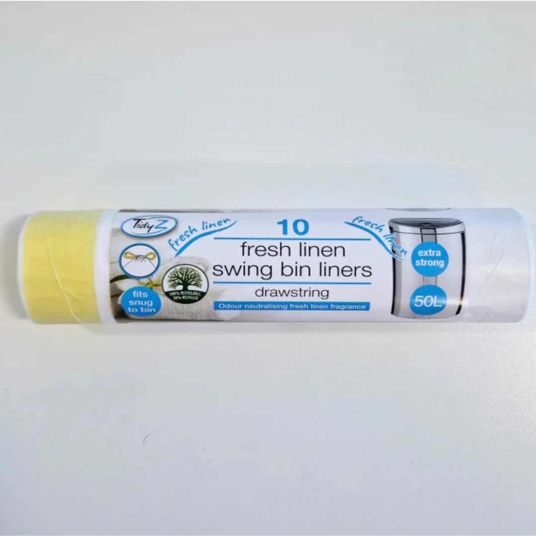 10 Swing Bin Liners with Drawstring – Fresh Linen Scent - Image 3