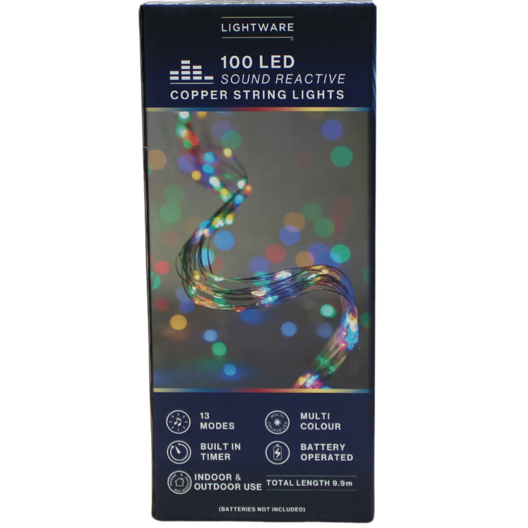 100 LED Sound-Reactive Copper Lights - Image 2