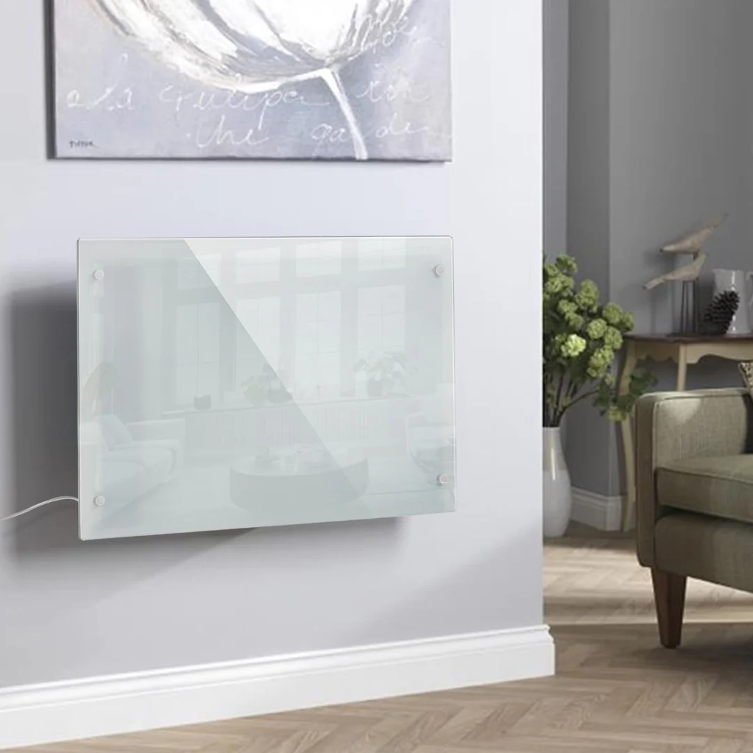 1000W White Glass Panel Heater - Image 3