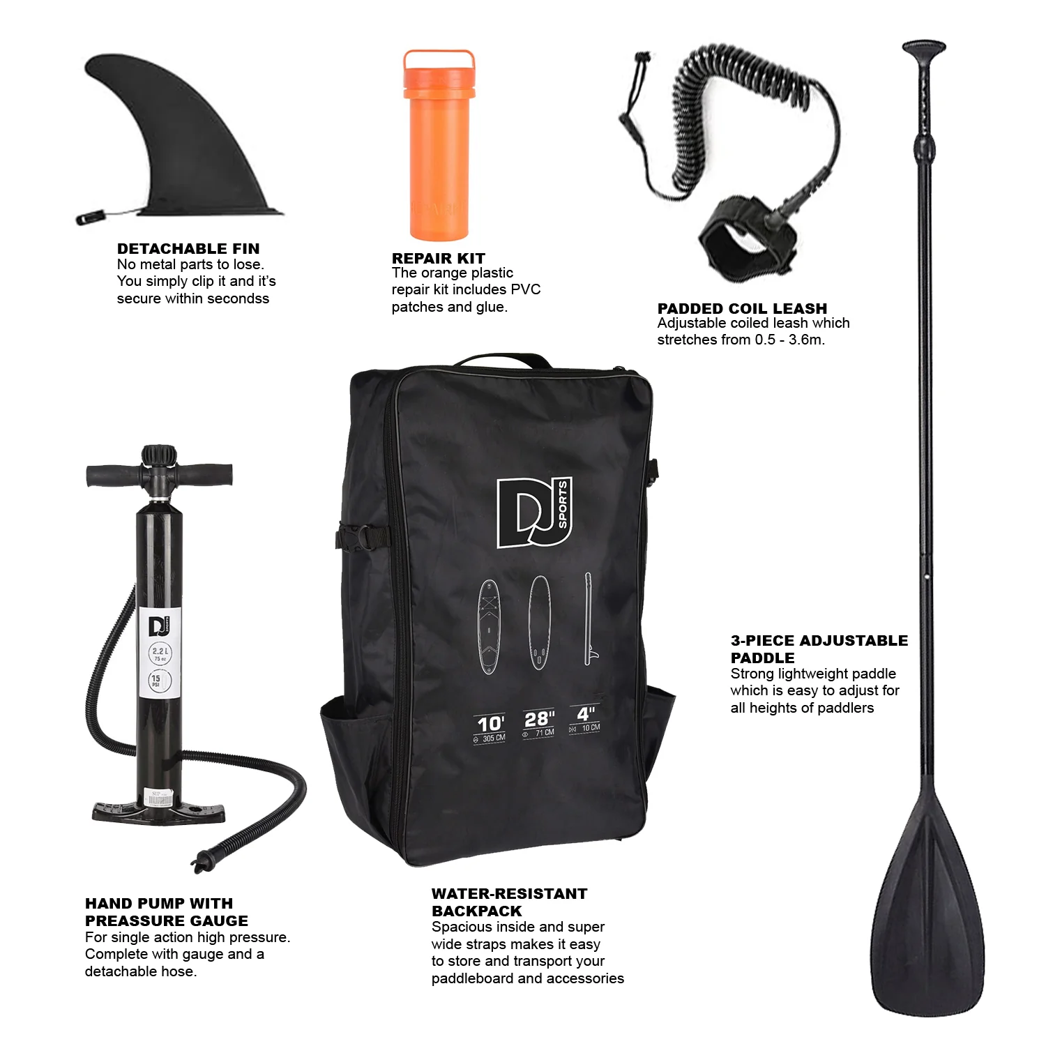 10ft Inflatable Stand Up Paddle Board - Image 11