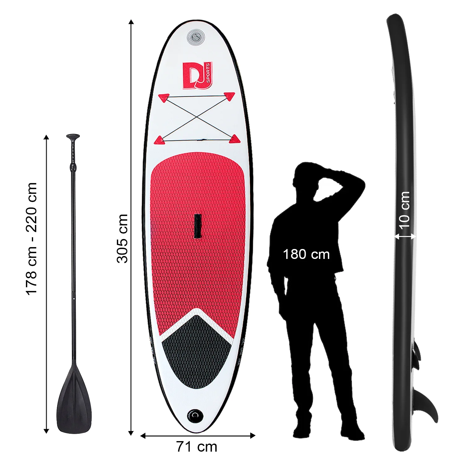 10ft Inflatable Stand Up Paddle Board - Image 8