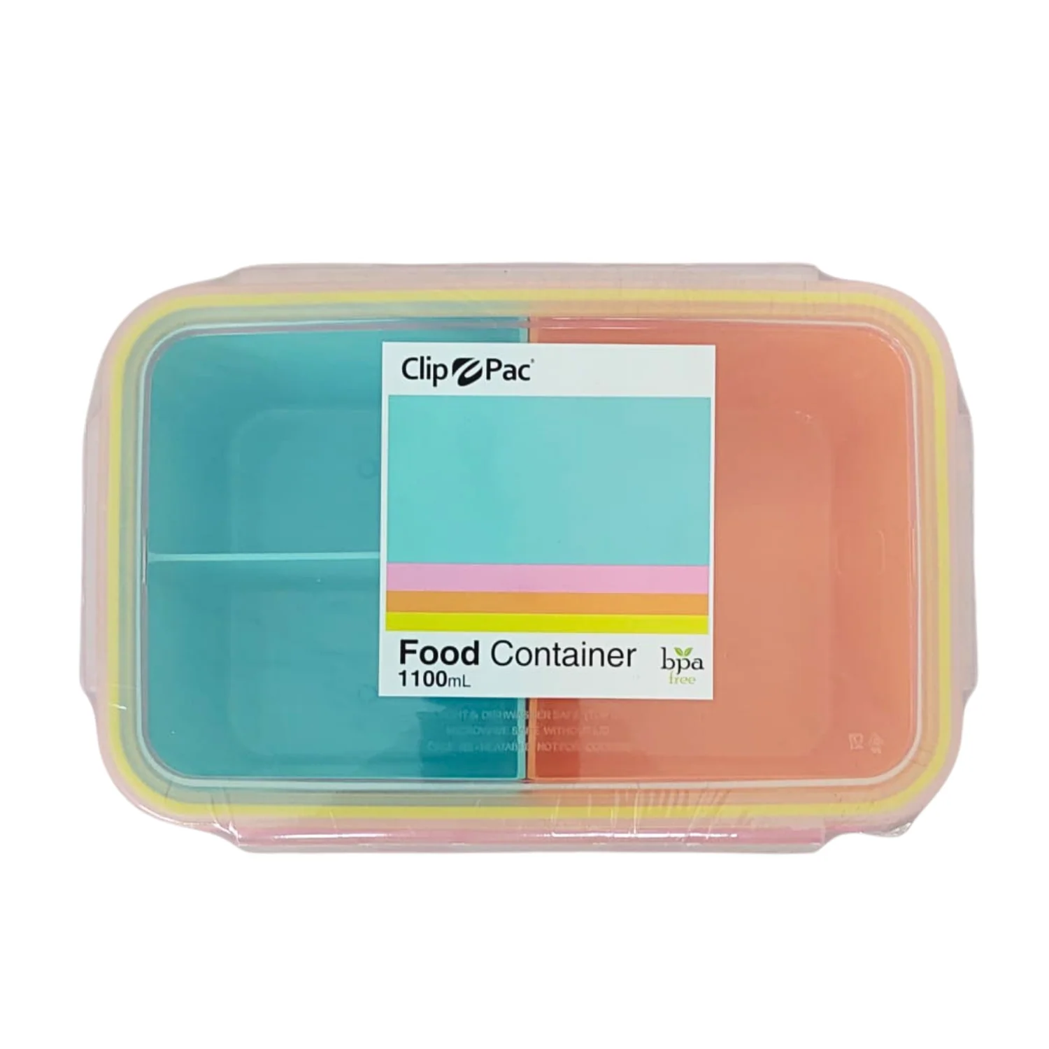 1100ml Pink Lunch Box with Divider