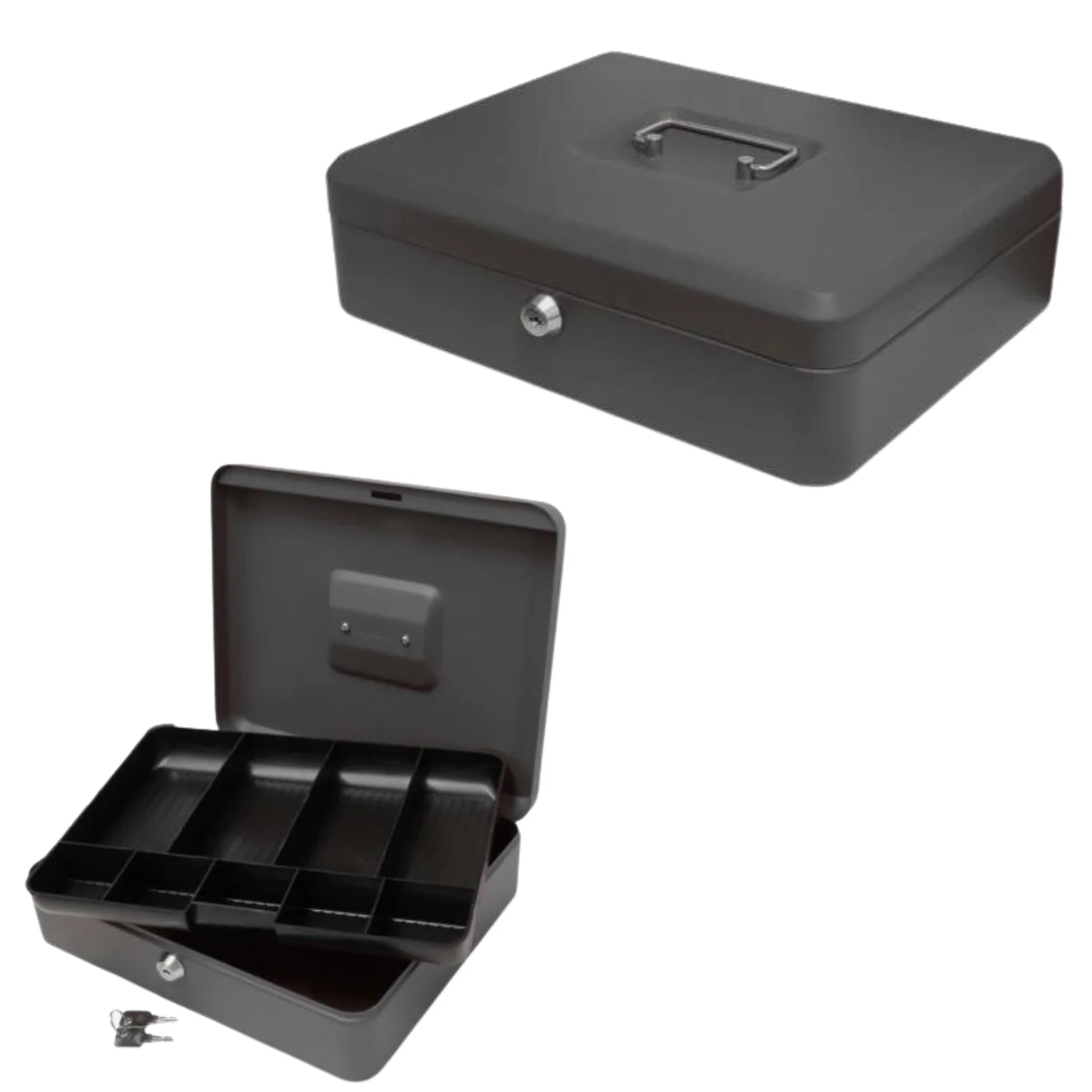 12" Black Cash Box