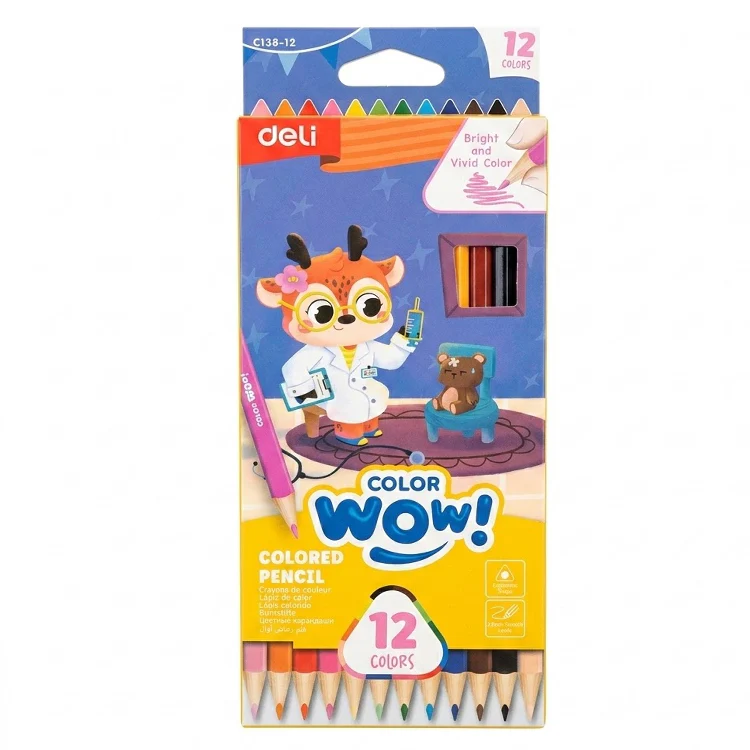 Deli 12-Colour Coloured Pencils Set