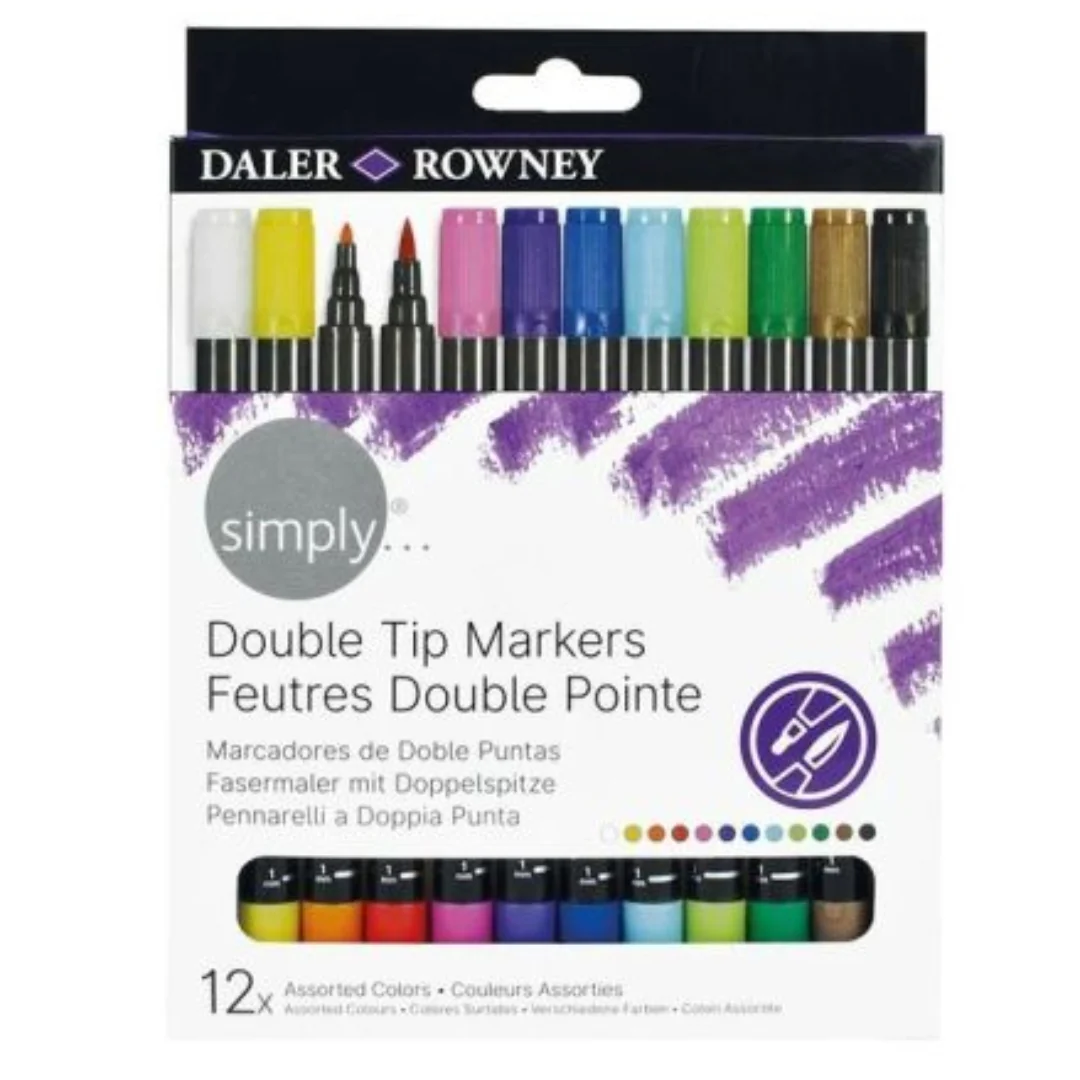 12pk Simply Dual Tip Marker Set