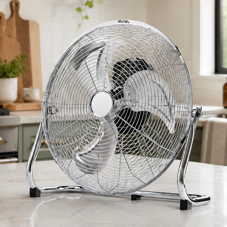 18 Inch Chrome Floor Standing Air Circulator Fan
