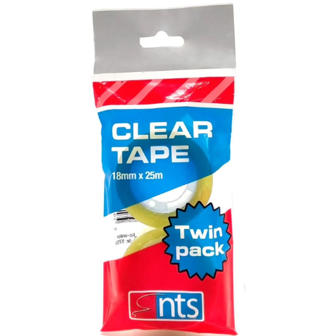19mm x 25m Clear Tape – Twin Pack