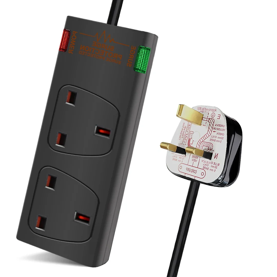 2 Way Socket with Cable 3G1.25 3m