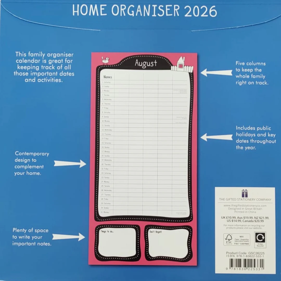 2026 Home Family Organiser Calendar - Image 2