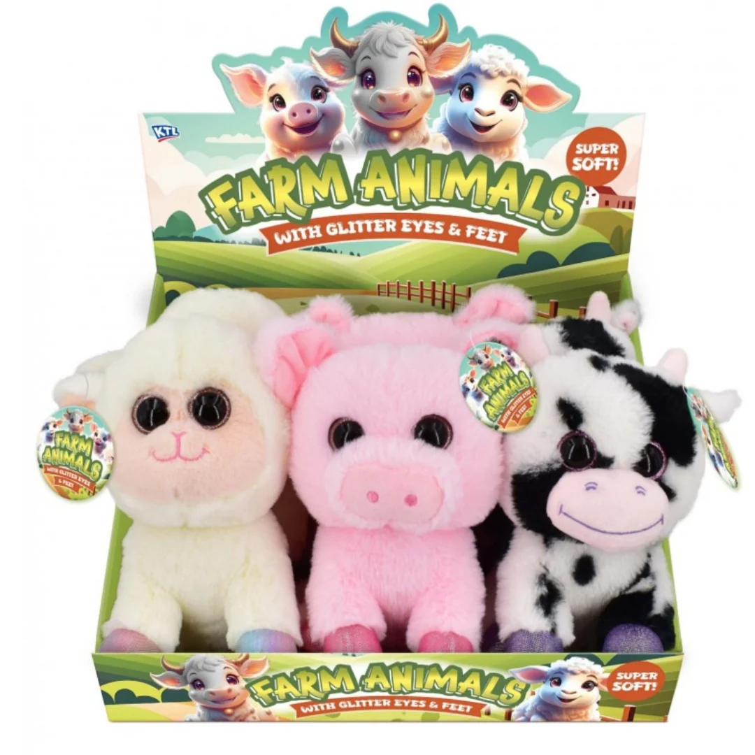 20cm Assorted Farm Animals Plush