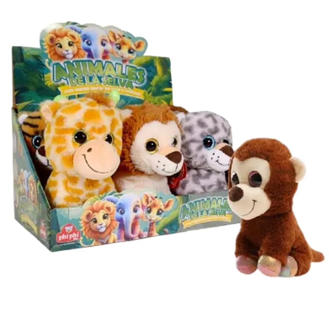 20cm Assorted Wild Animals Plush