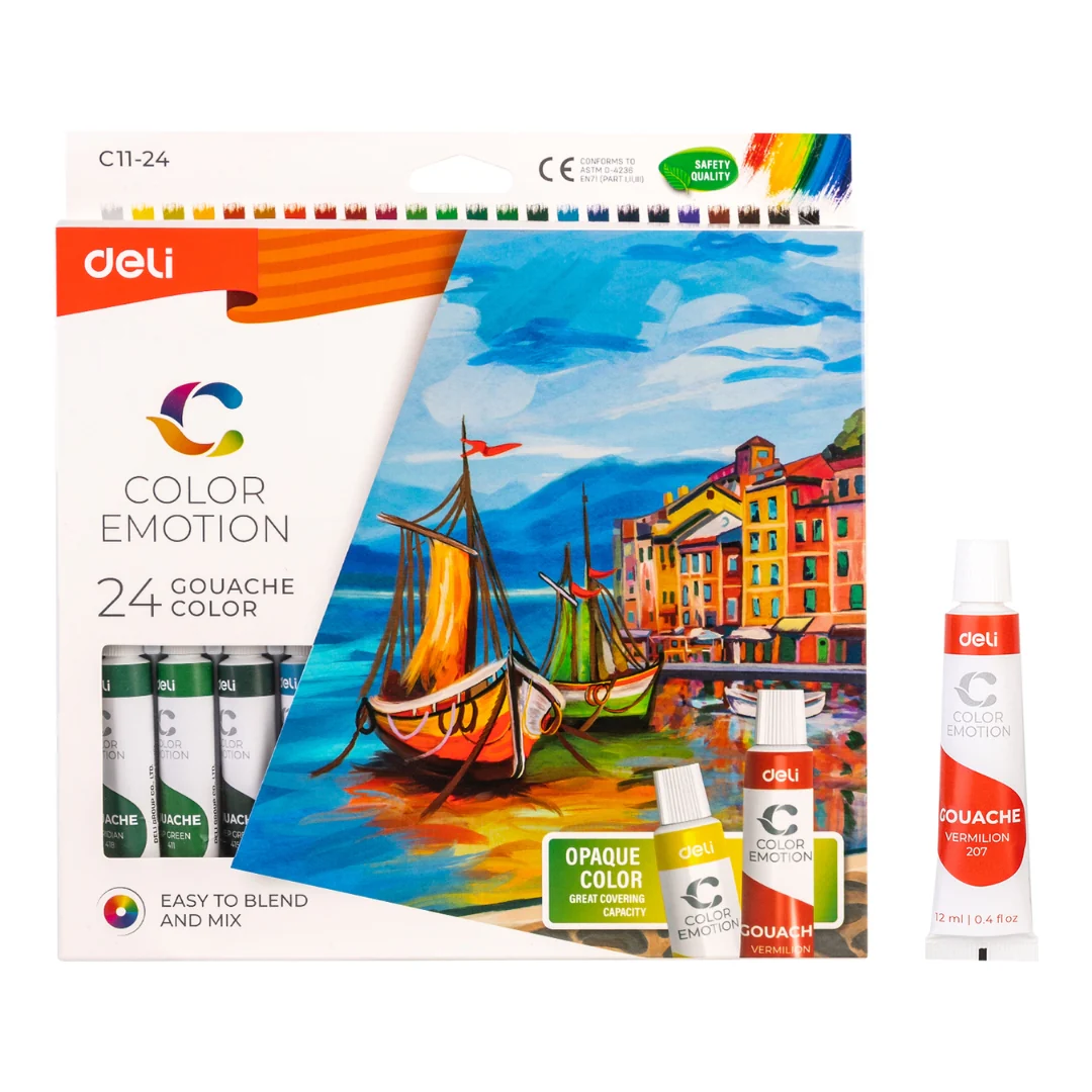 24-Colour Gouache 12ml/Tube Set