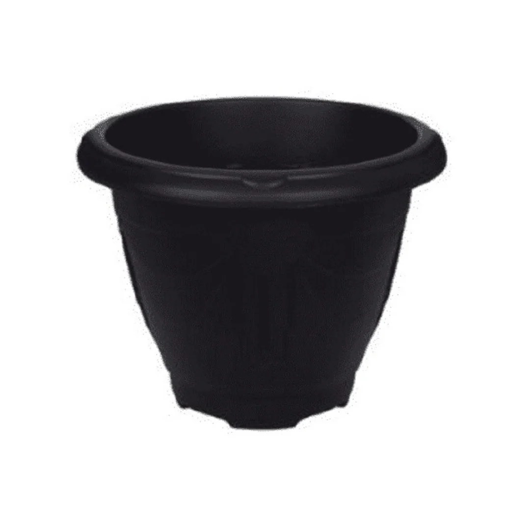 24CM Round Venetian Planter – Black