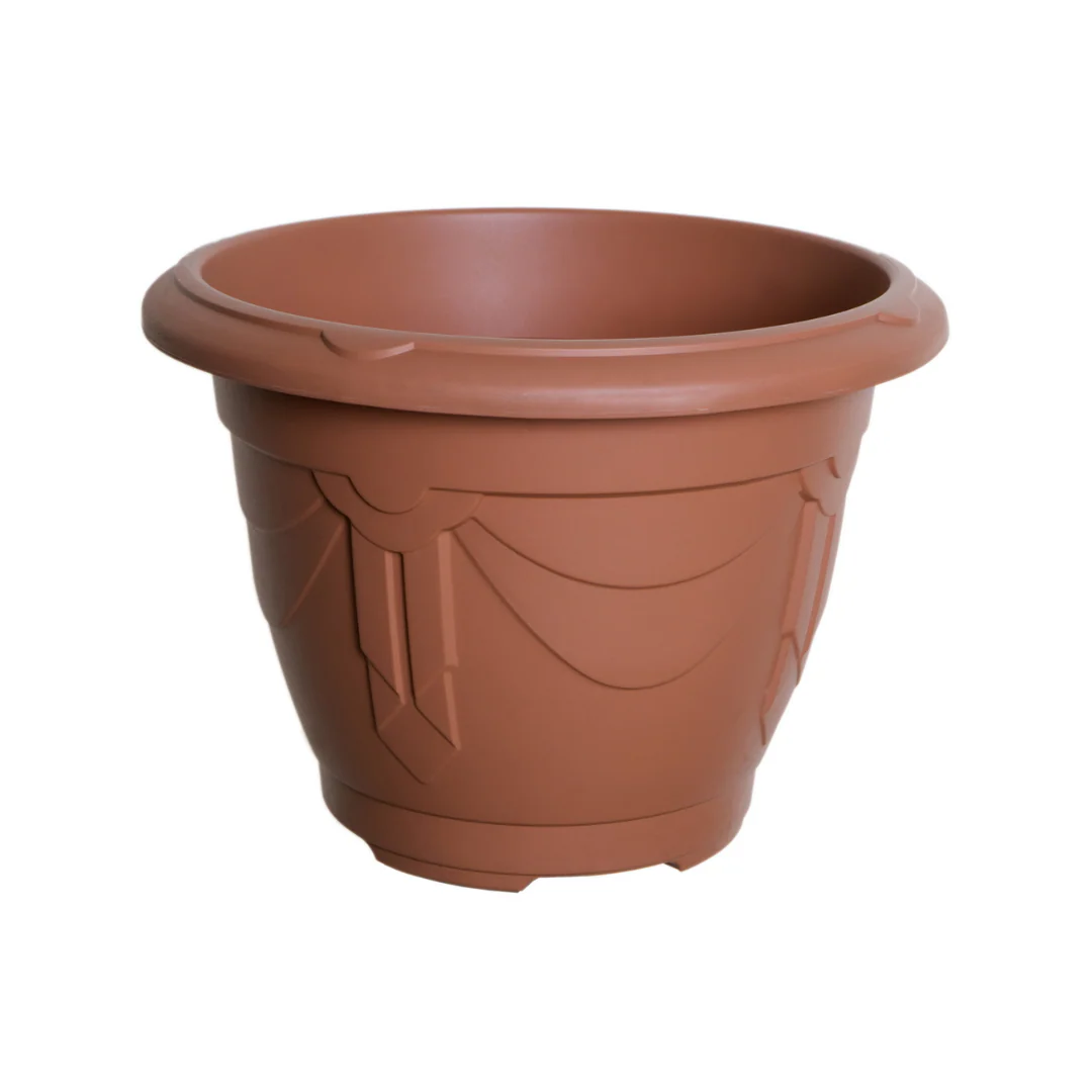 24CM Round Venetian Planter – Terracotta