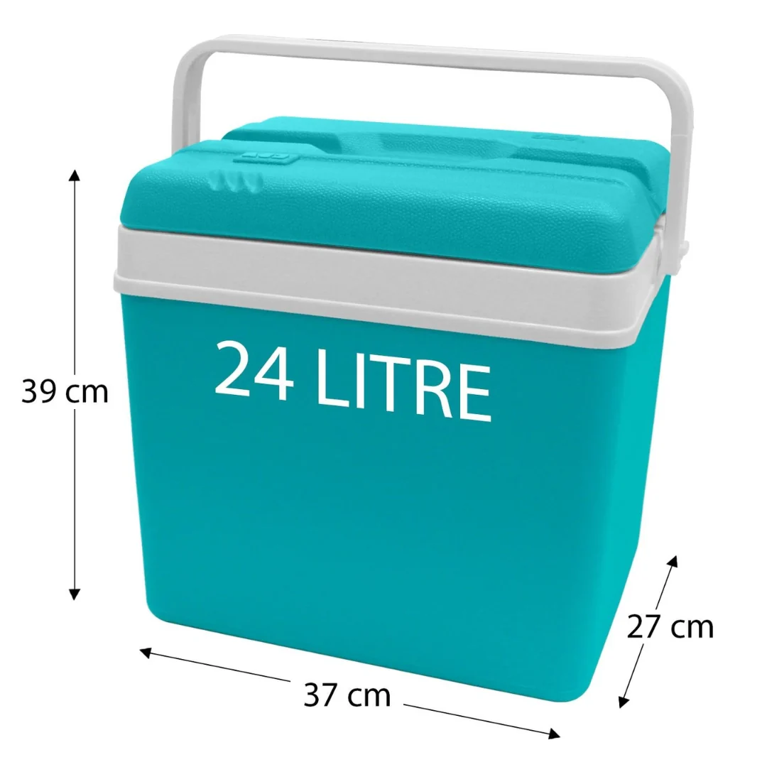 24L Coolbox – Pearl Grey & Lagoon - Image 2