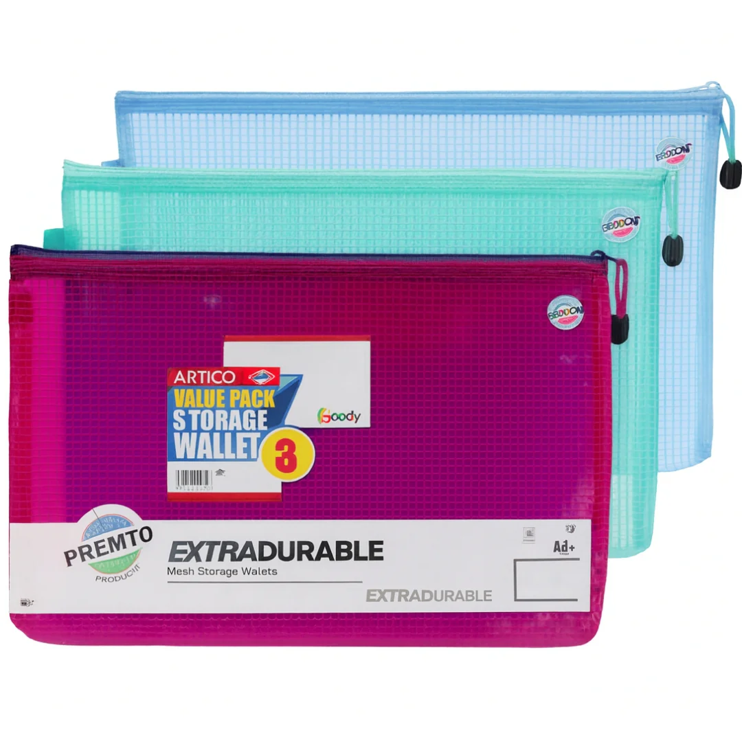 3-Pack Extra Durable Storage Wallets