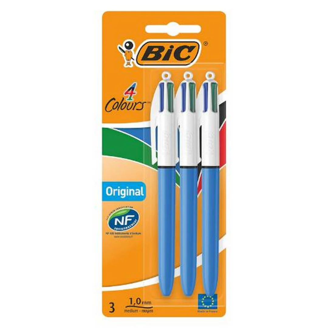 3 Pack of BIC 4Colour Original Ballpens
