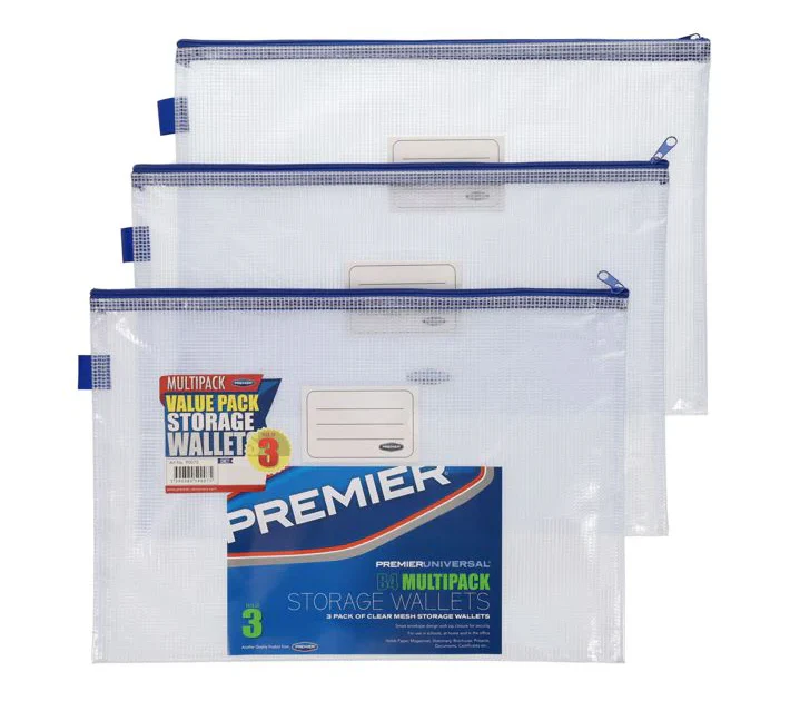 3 Pack of Premier Office B4 Mesh Wallets