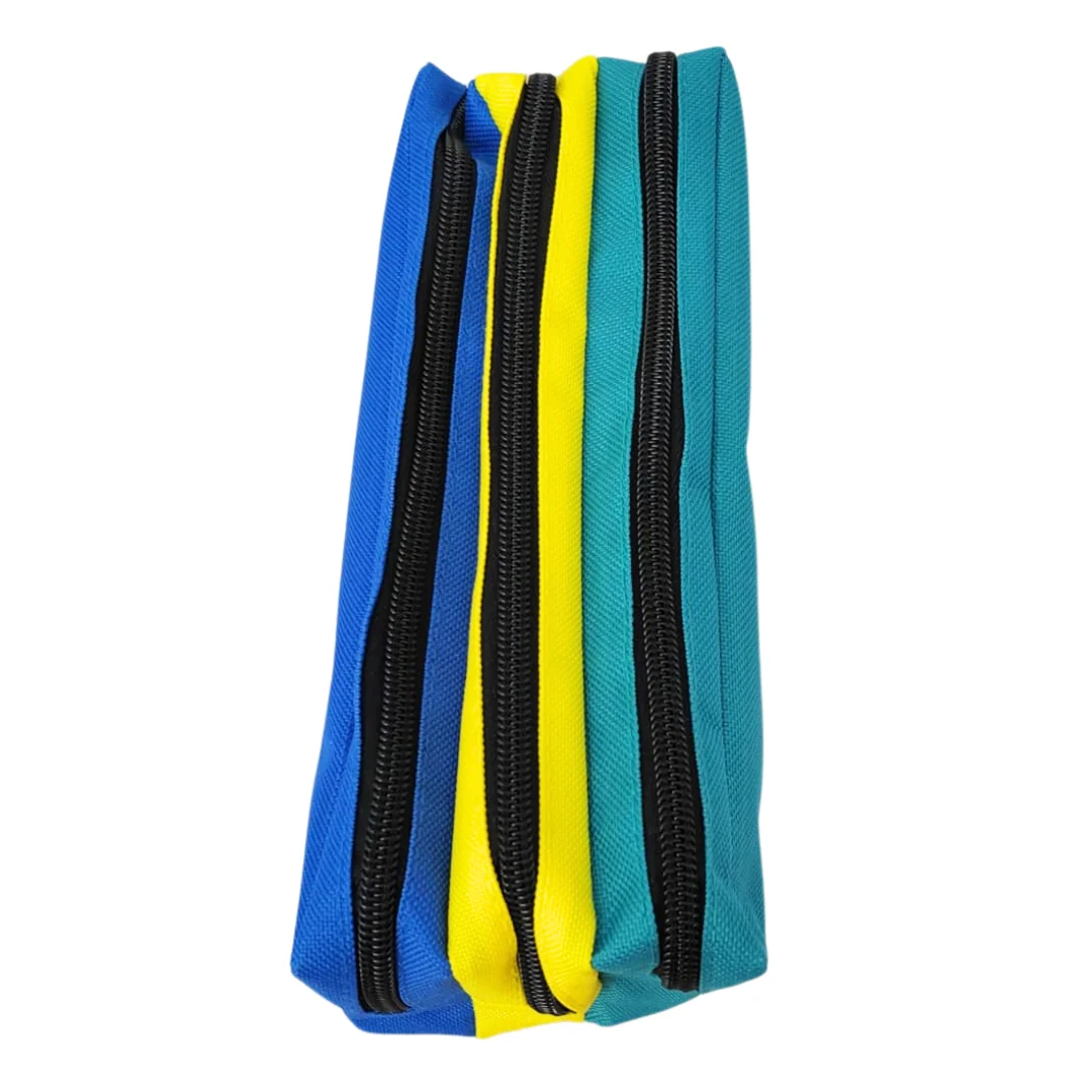 3-Zip Multi-Colour Pencil Case - Image 2