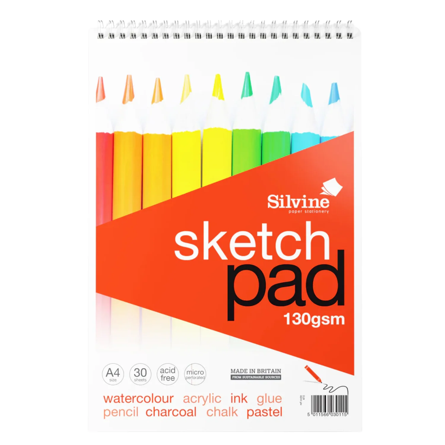 30-Sheet A4+ 130gsm Twin Wire Sketch Pad