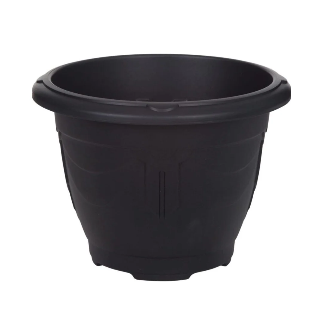 33CM Round Venetian Planter – Black