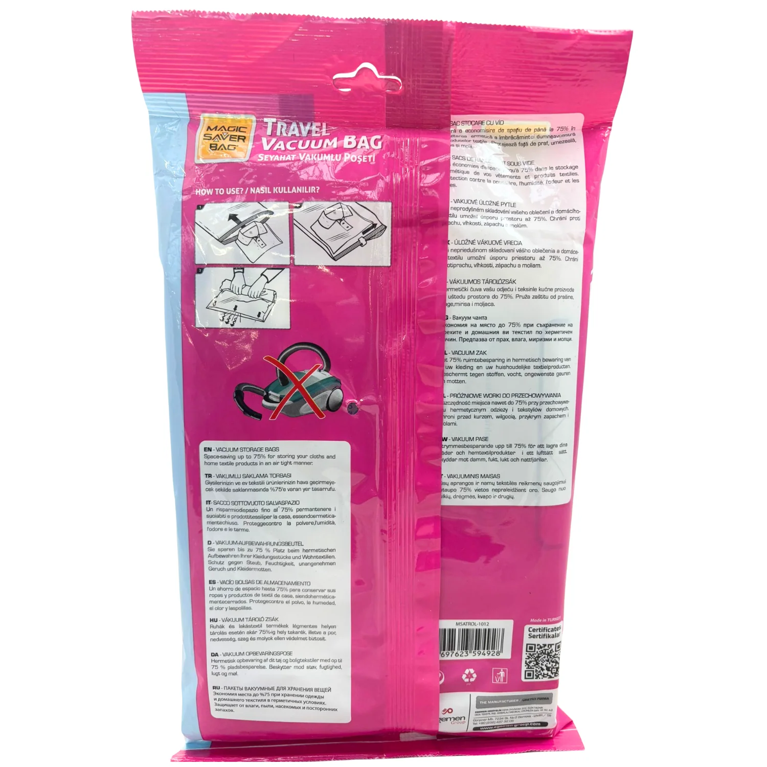 4-Pack Travel Vacuum Storage Bags - Image 2