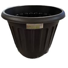 40cm Black Round Planter Pot