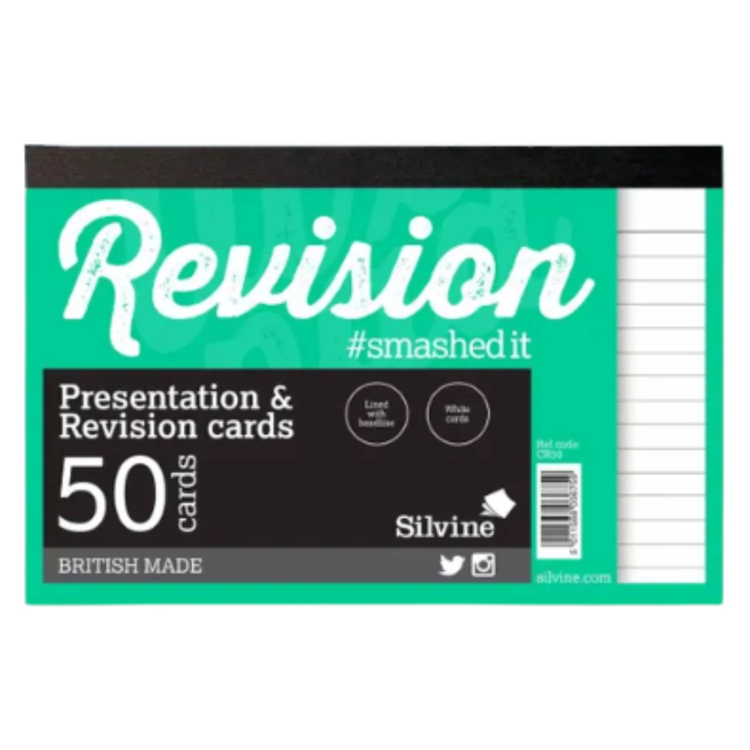 50-Pack 6"x4" White Ruled Revision Cards