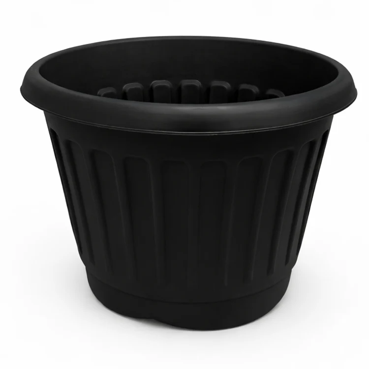 50cm Round Planter Black