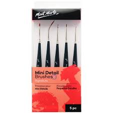 5pc Mini Detail Brush Set by Mont Marte