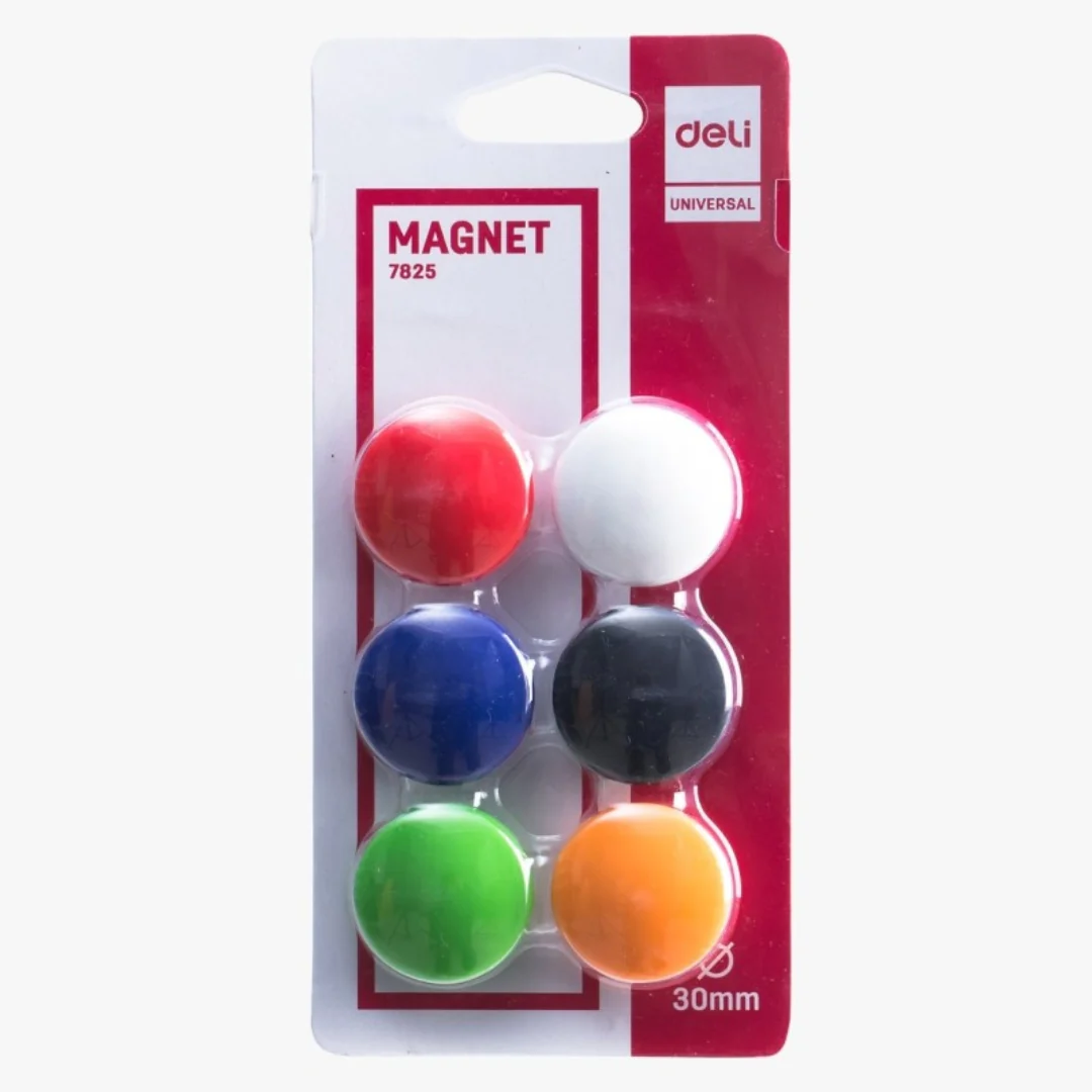 6 Pack Magnetic Buttons 30mm