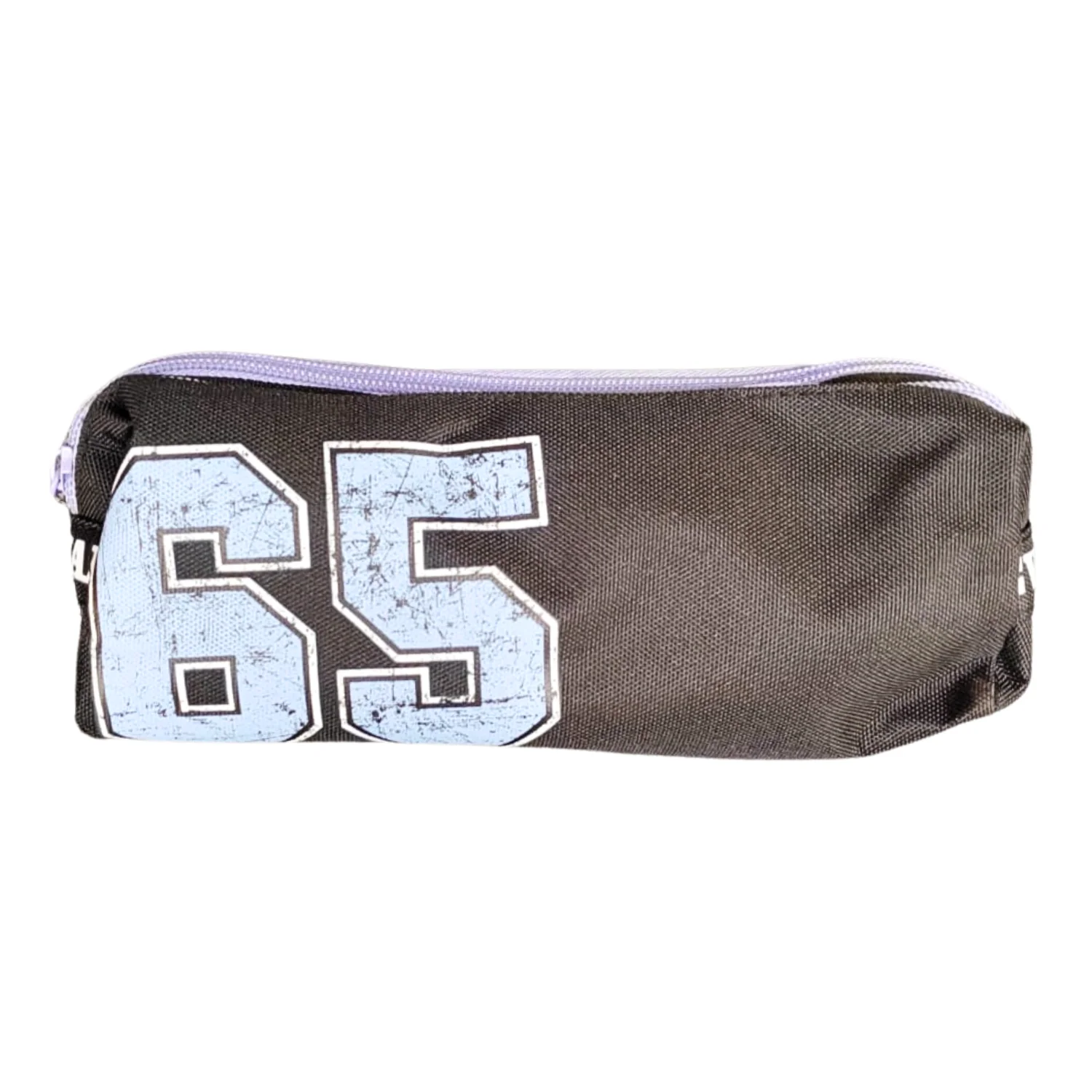 65" Printed Pencil Case with Stylish Purple Zip