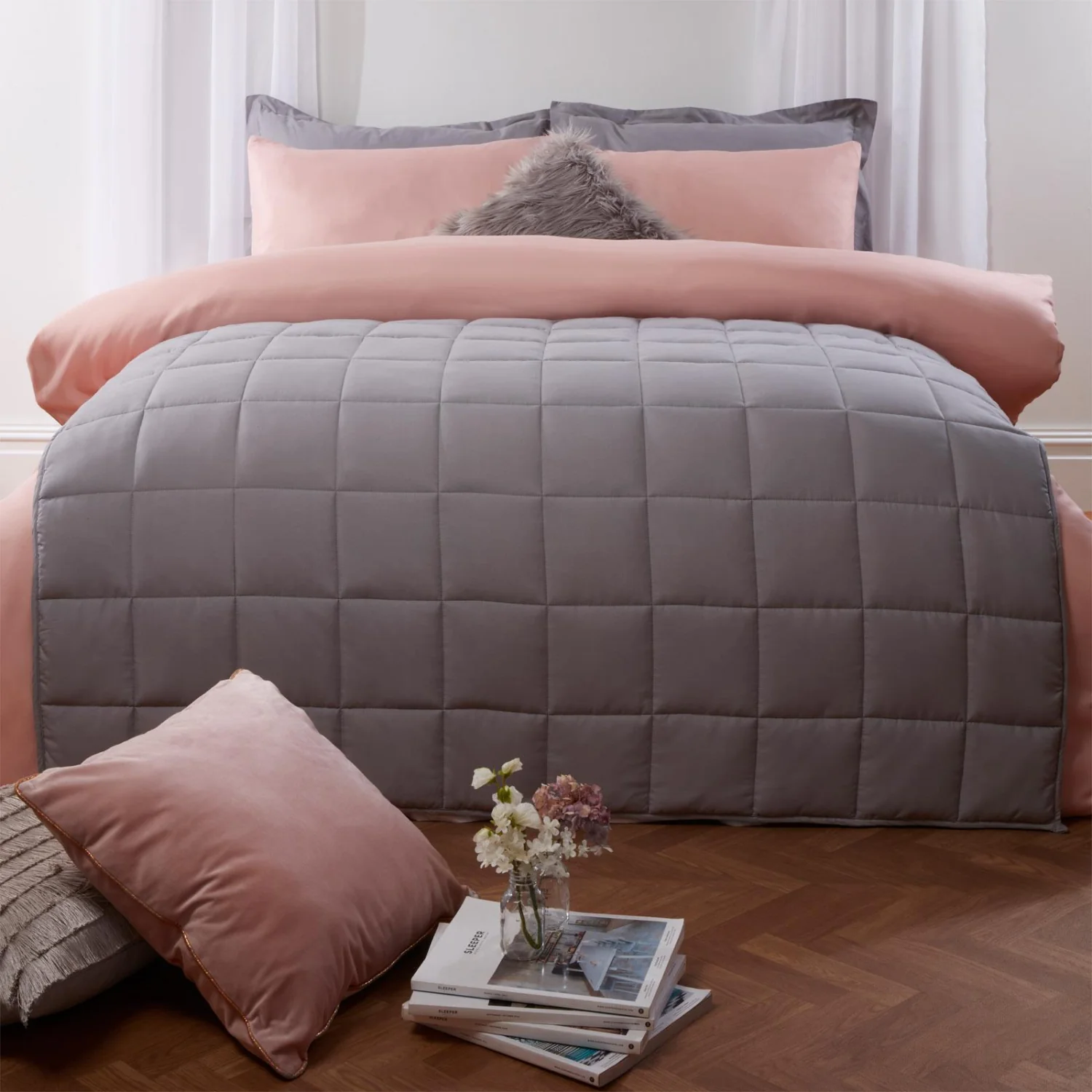 6kg Brentfords Weighted Blanket - Grey - Image 4