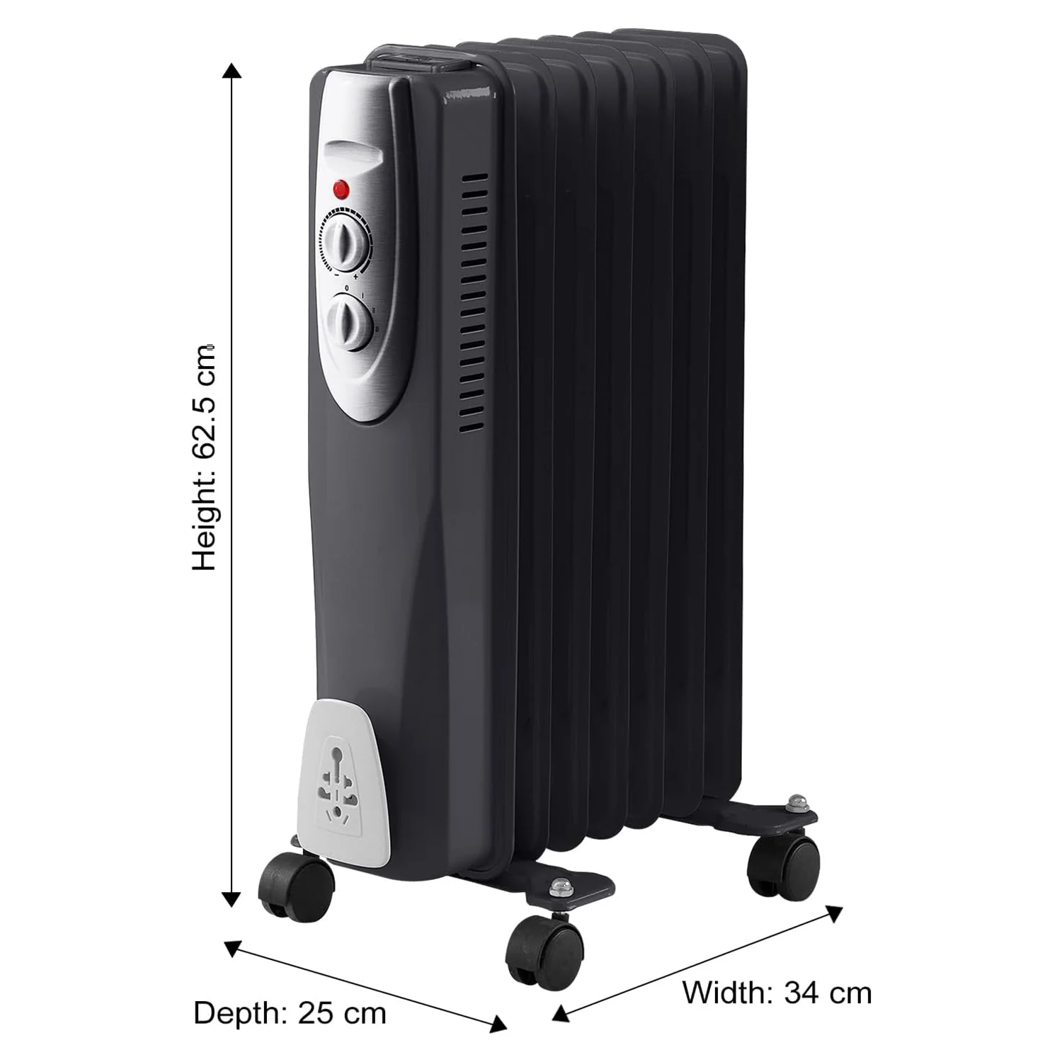 7-Fin Oil Filled Radiator - 1500 Watts - Image 5