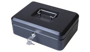 8" Black Cash Box