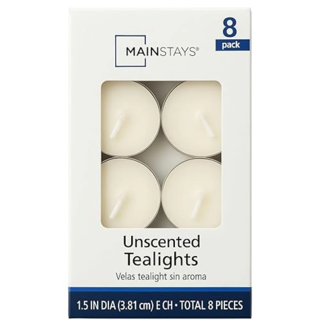 8 Pack Ivory Tealight Candles