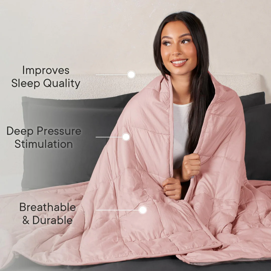 8kg Brentford Weighted Blanket - Blush - Image 2