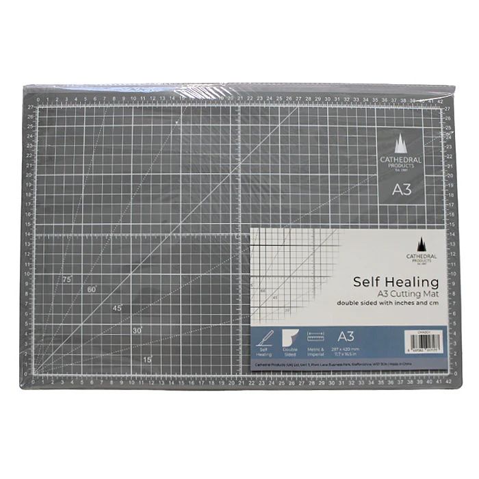 A3 Grey Cutting Mat 3 Layer 3mm Black