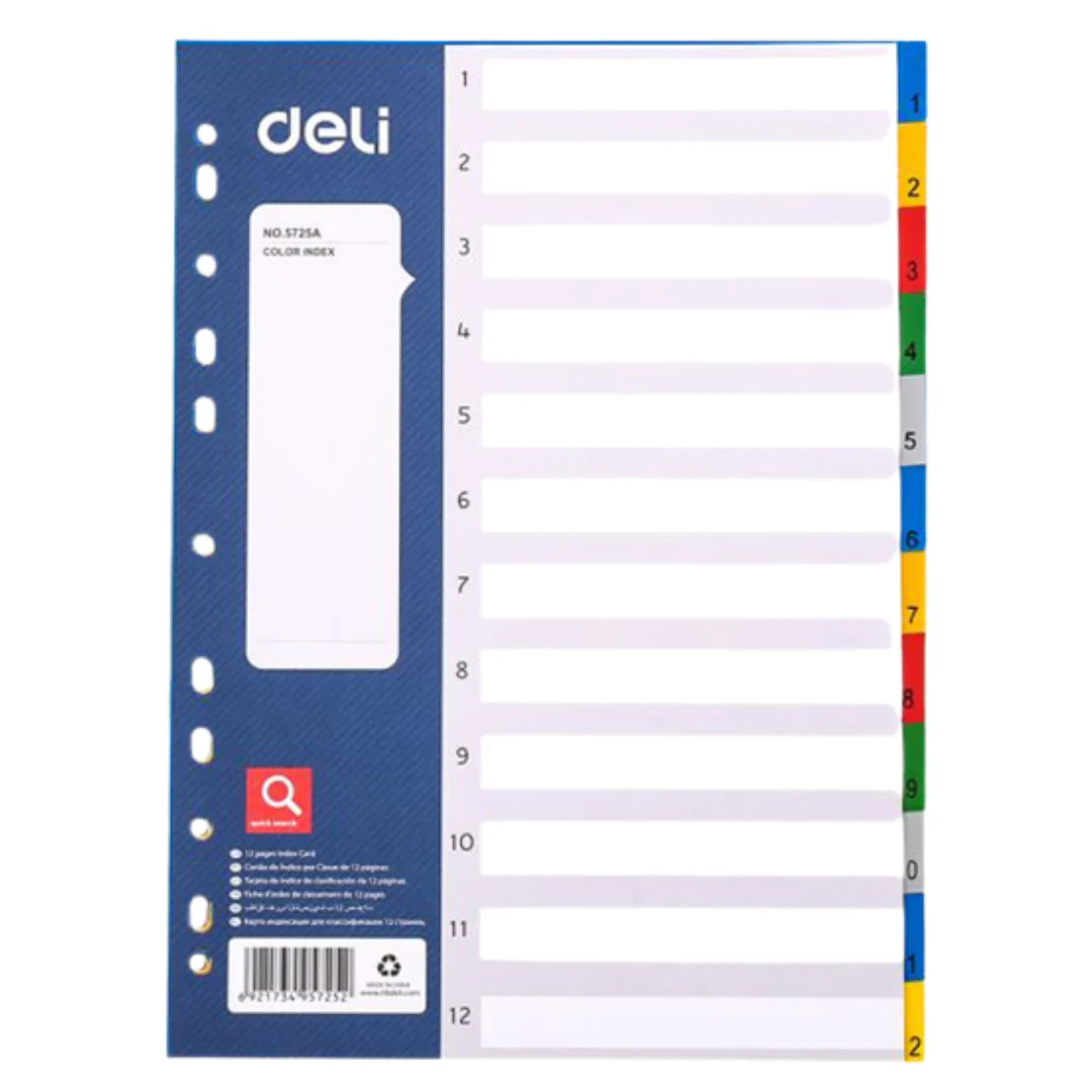 A4 12-Page Dividers Assorted