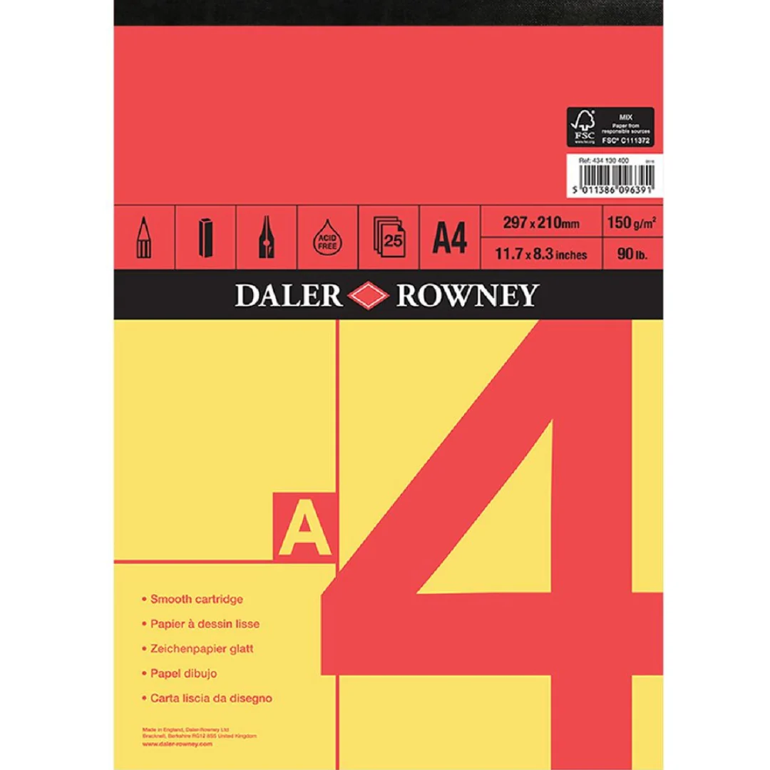 A4 150gsm Daler Paper – 25 Sheets (Red & Yellow)