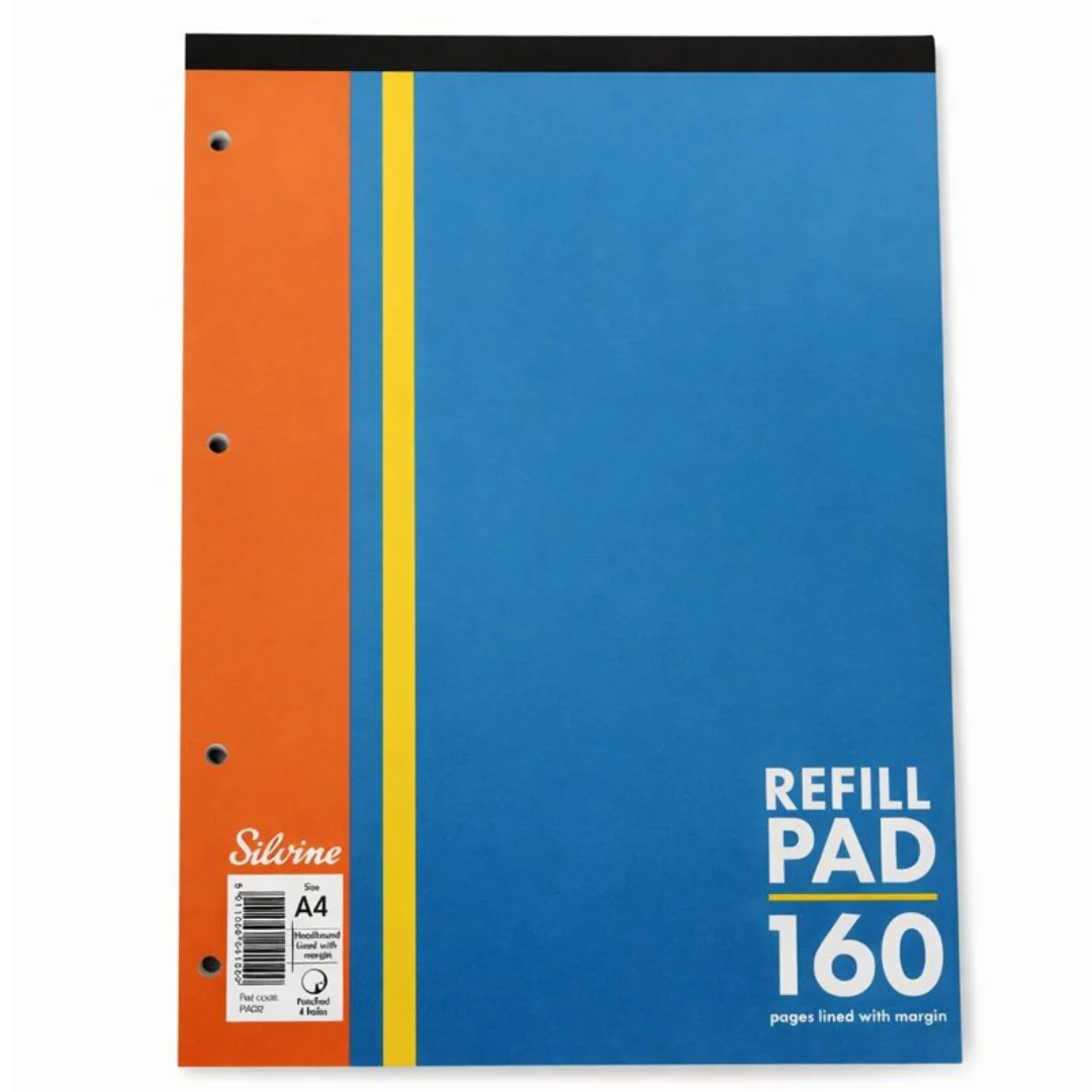 A4 160pg Refill Pad Top Bound Asst