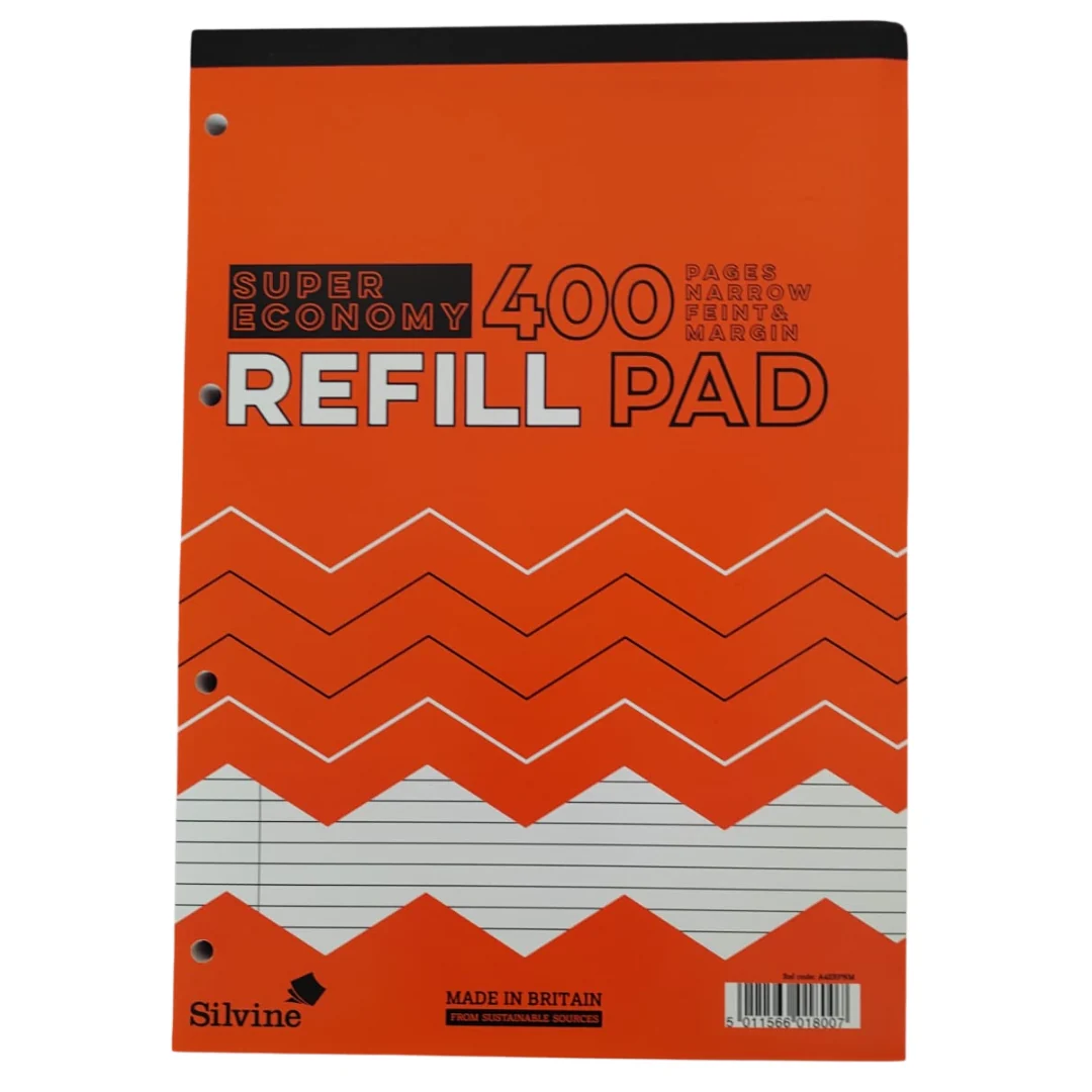 A4 400pg Refill Pad Narrow Lined SU