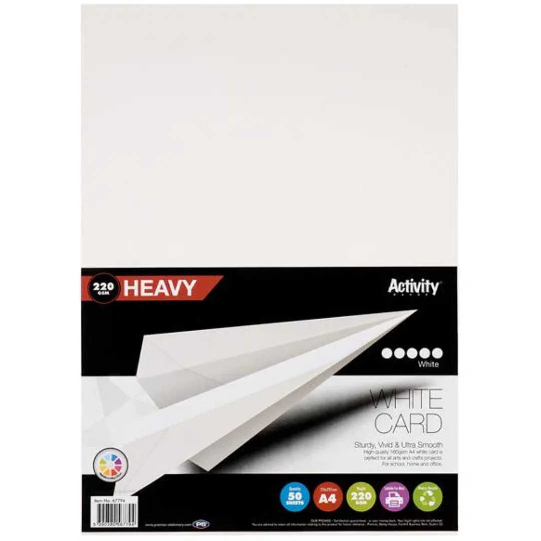 A4 Activity Range White Card