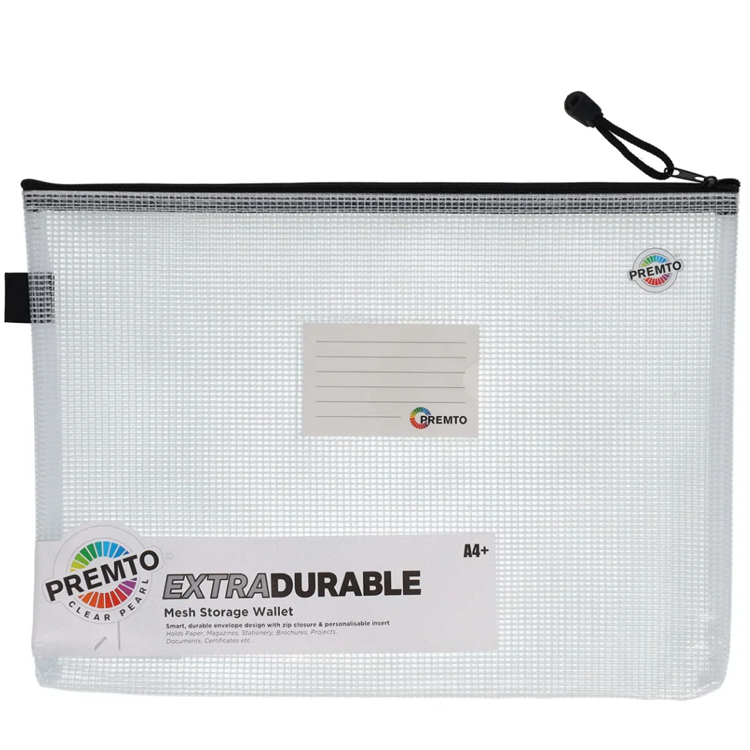A4+ Extra Durable Clear Mesh Wallet