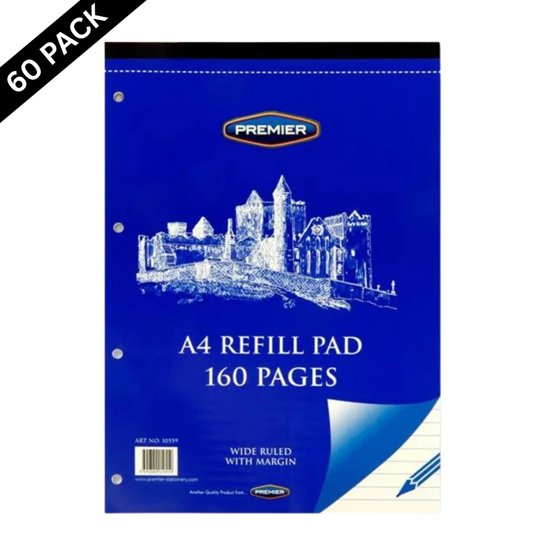 A4 Top-Bound Refill Pads 160 Pages ( Box of 60 )