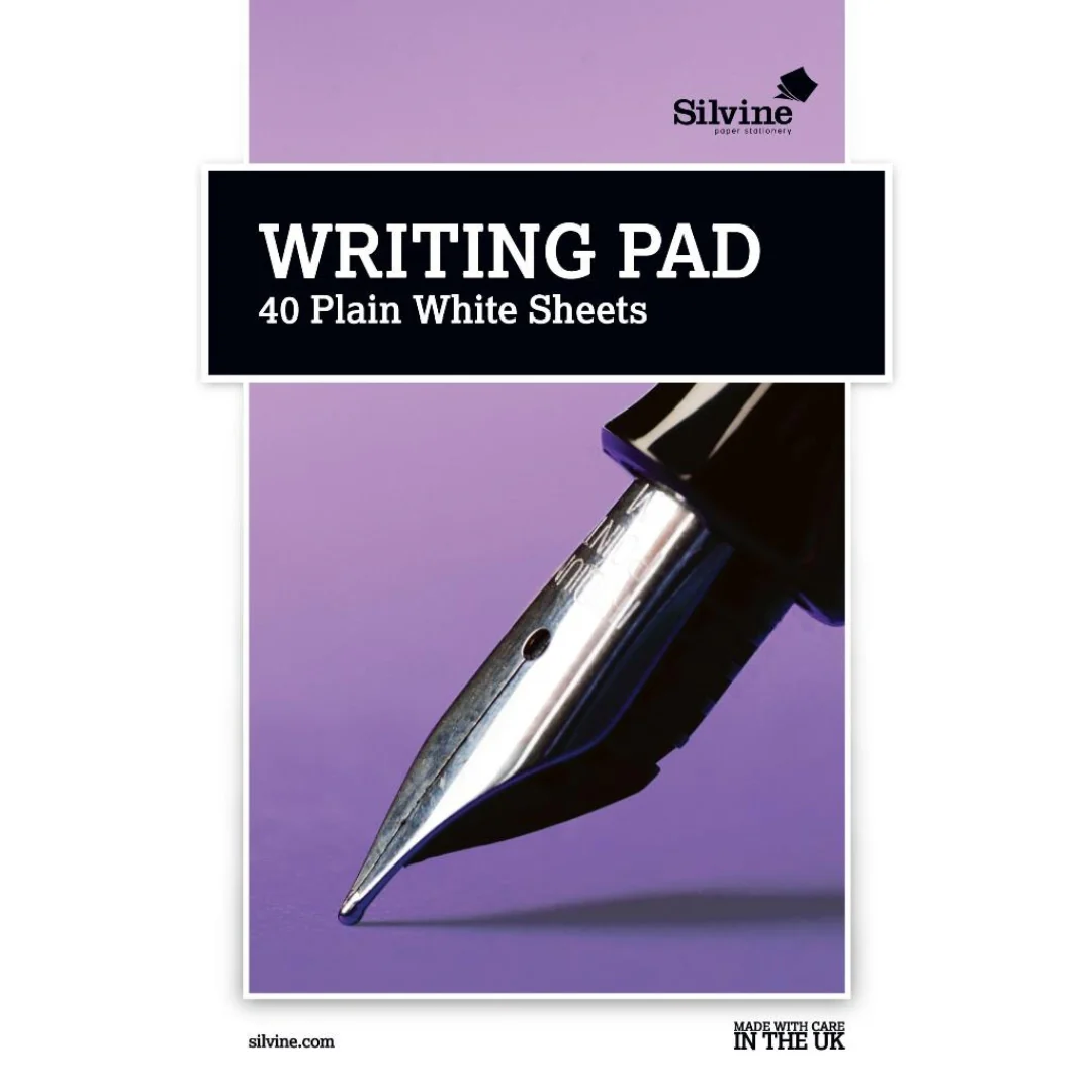 A5 Writing Pad 40 Plain Sheets by Silvine