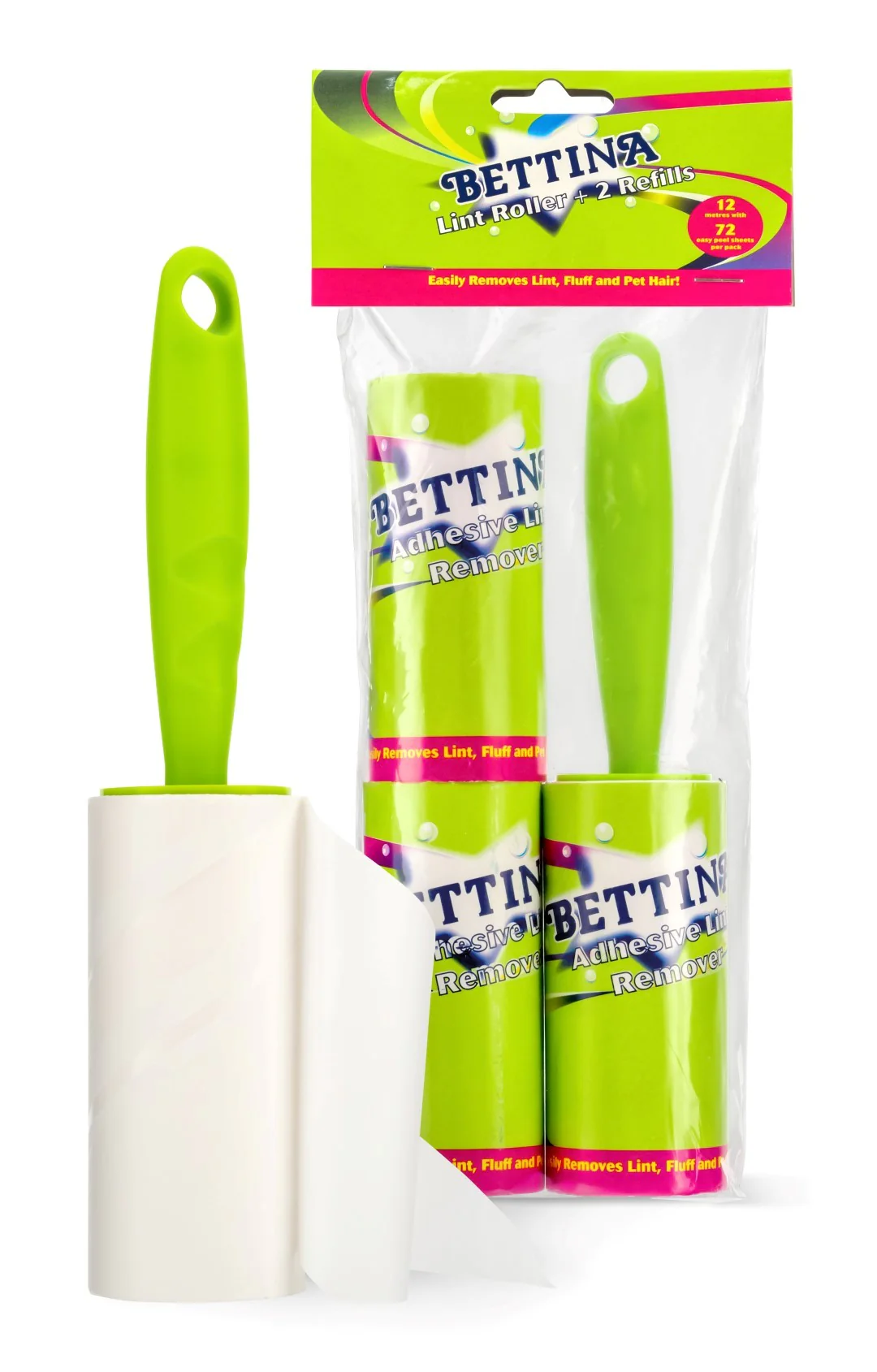 Adhesive Lint Roller with 2 Refills by Bettina