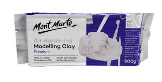 Air Hardening Modelling Clay - White 500g by Mont Marte