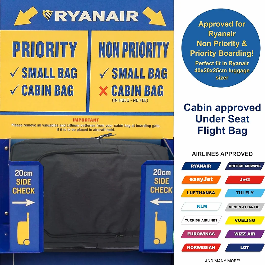 Airline Approved Underseat Cabin Backpack - Full Zip - Image 3