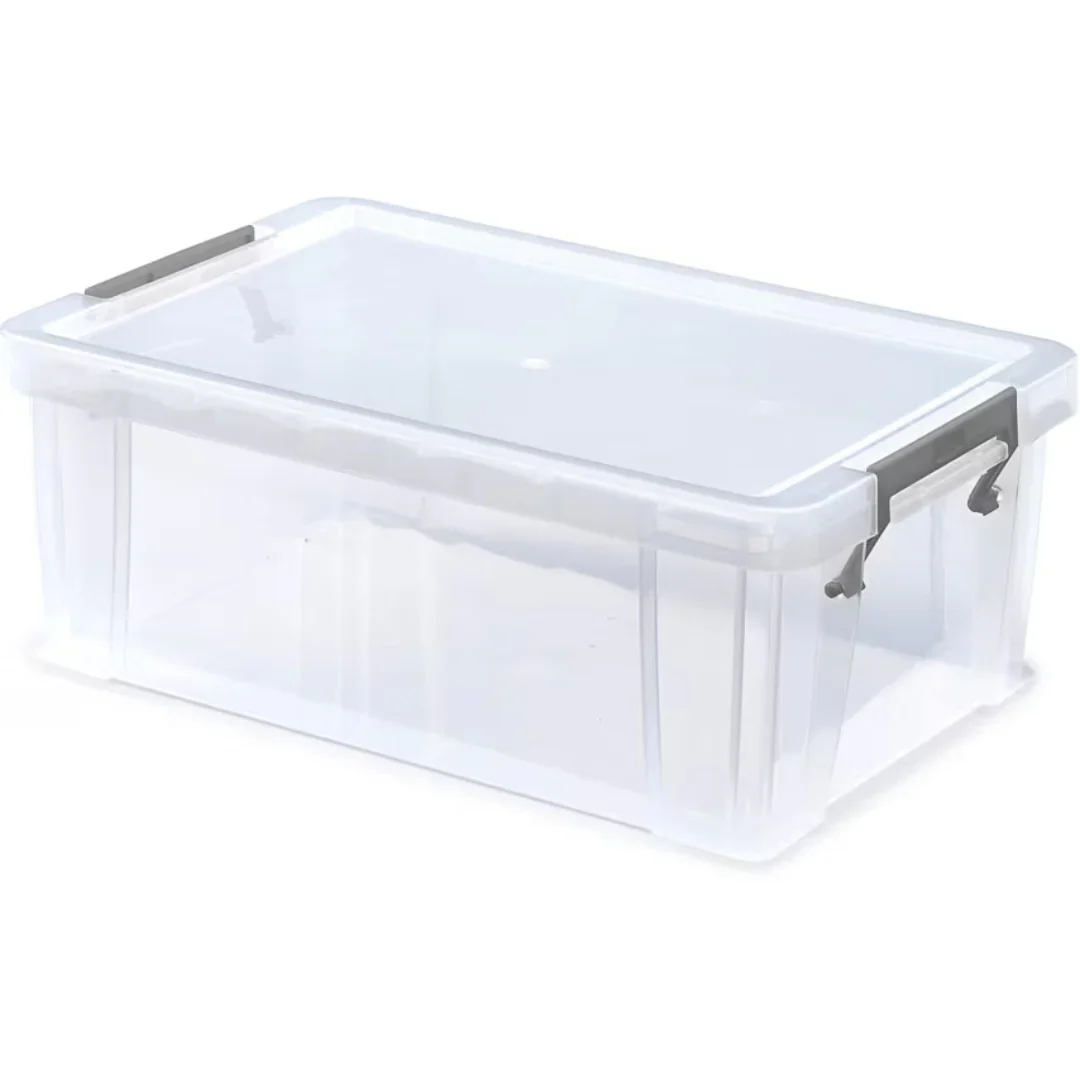 Allstore Silver Clamp Storage Boxes - Image 3